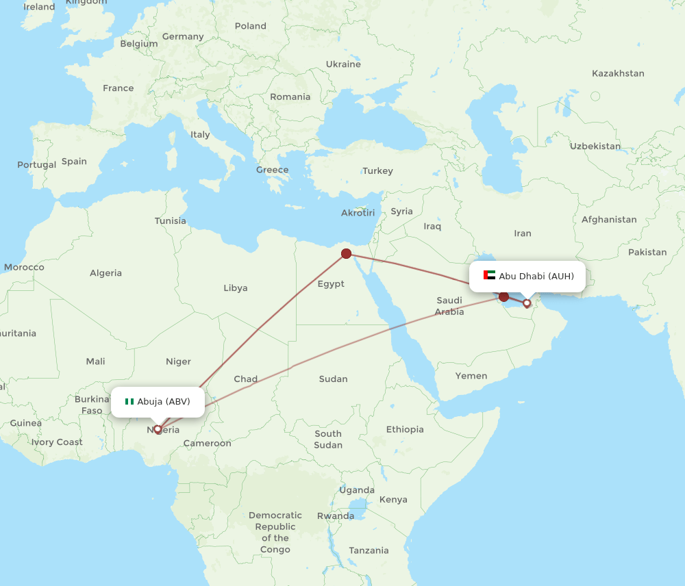 ABV-AUH flight routes