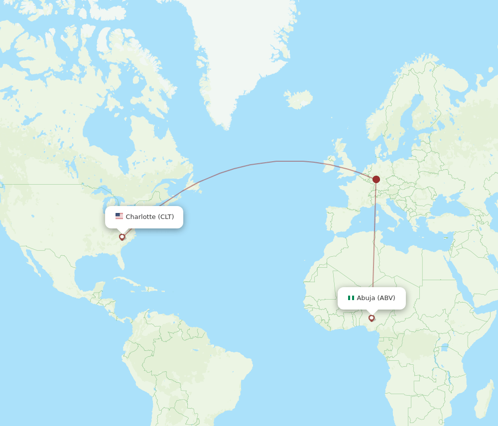 ABV-CLT flight routes