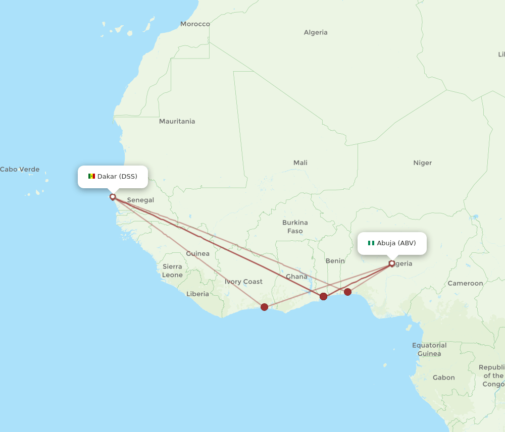 ABV-DSS flight routes