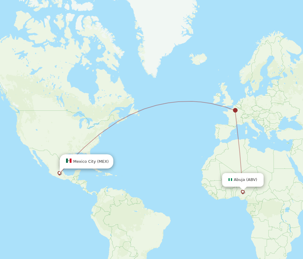ABV-MEX flight routes