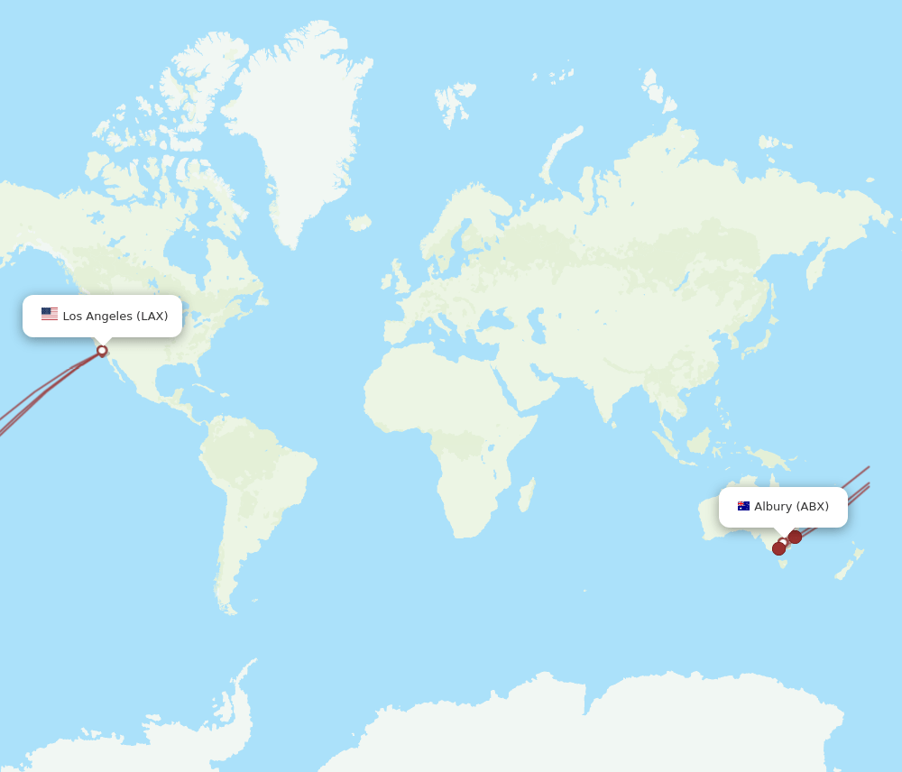 ABX-LAX flight routes