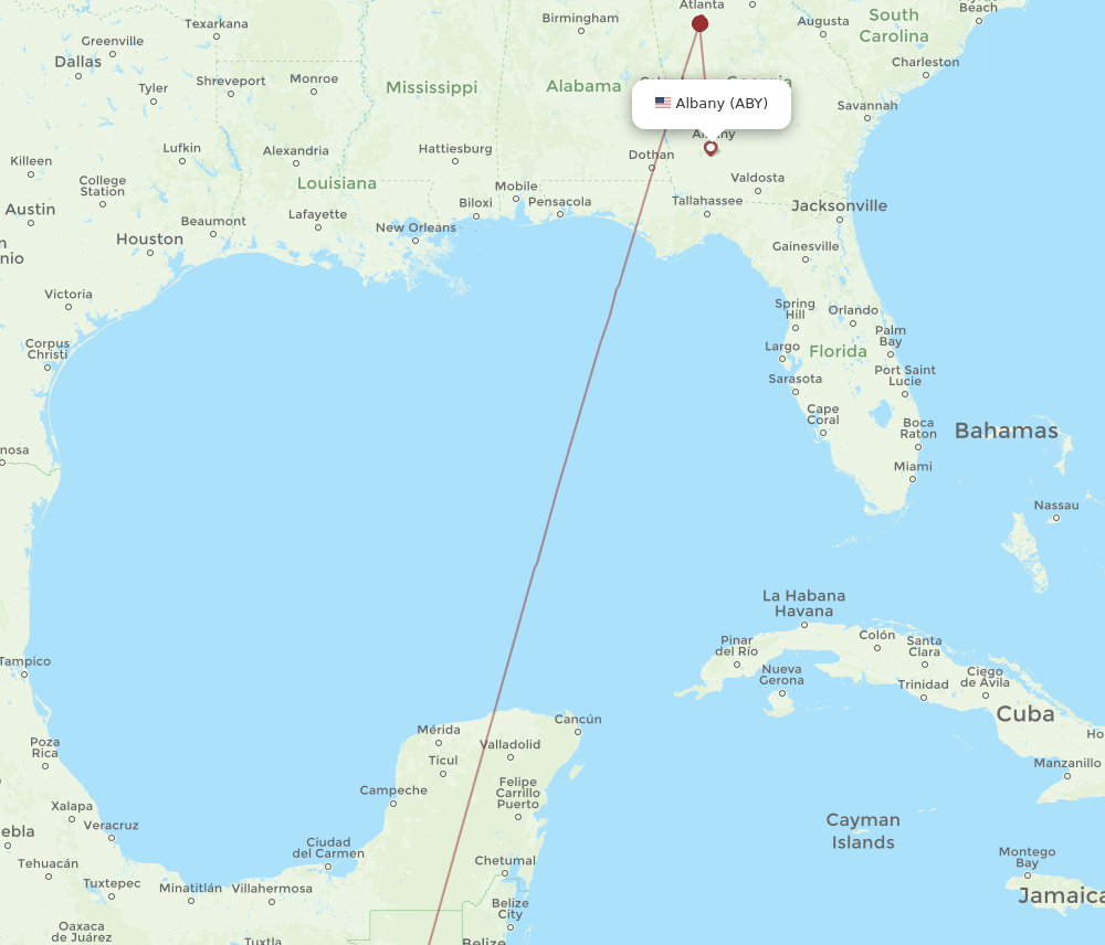 ABY-GUA flight routes