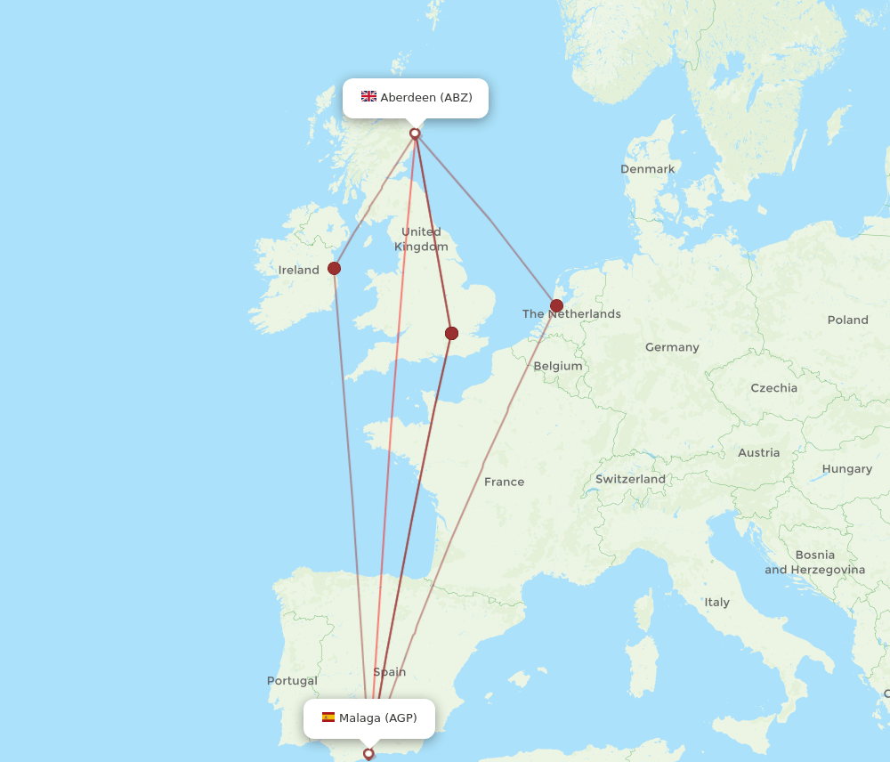 ABZ-AGP flight routes
