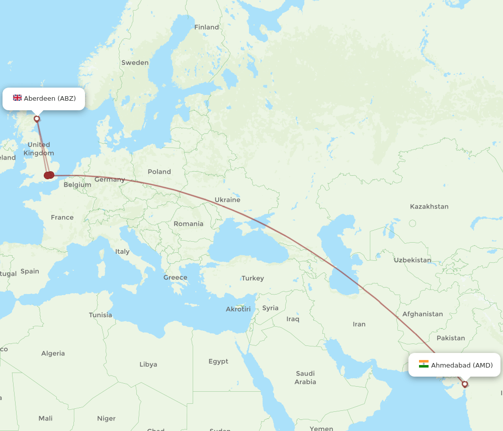 ABZ-AMD flight routes