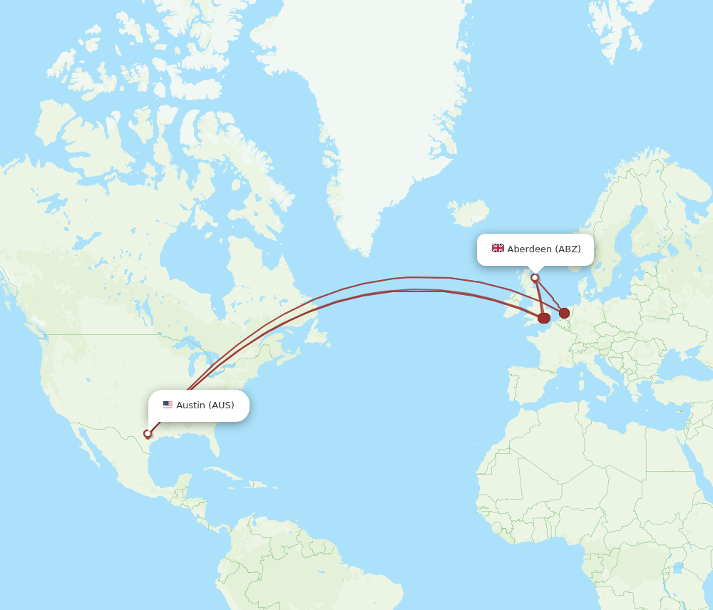 ABZ-AUS flight routes