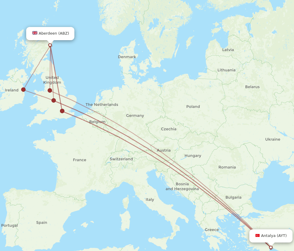 ABZ-AYT flight routes