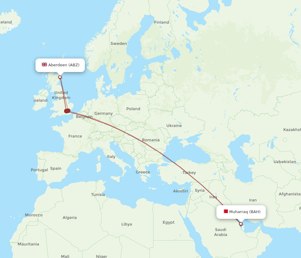 ABZ-BAH flight routes