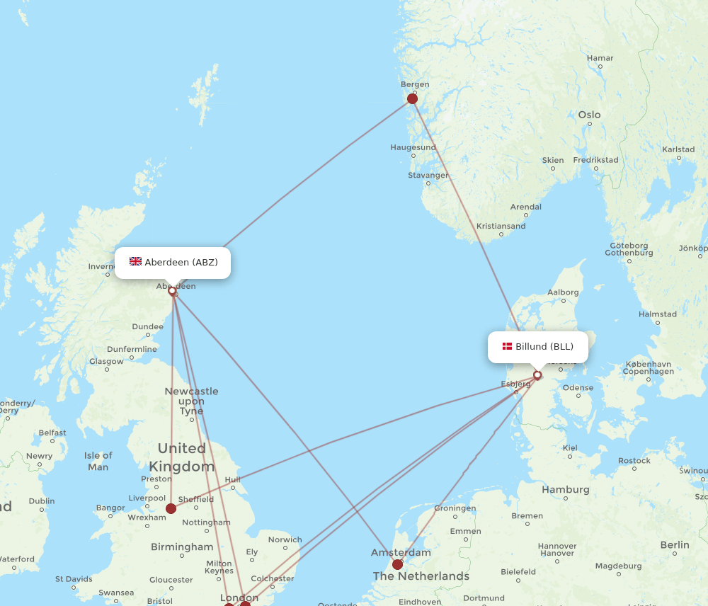 ABZ-BLL flight routes
