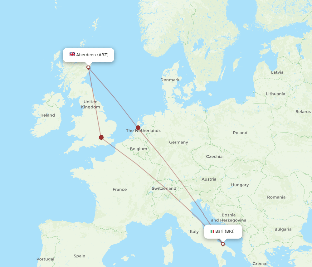 ABZ-BRI flight routes