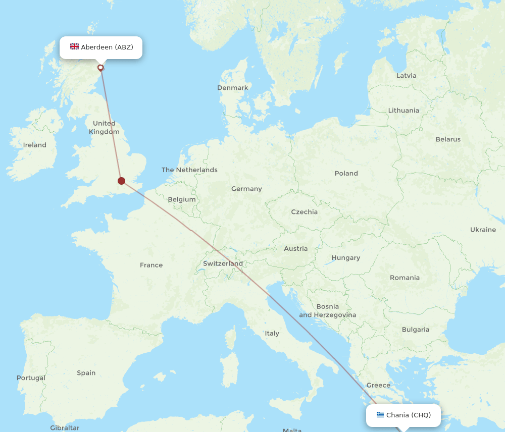 ABZ-CHQ flight routes