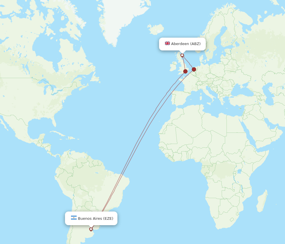 ABZ-EZE flight routes