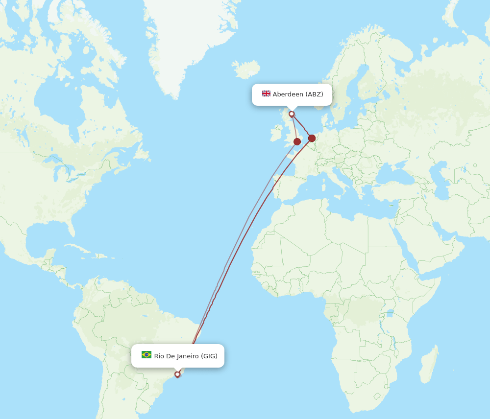 ABZ-GIG flight routes