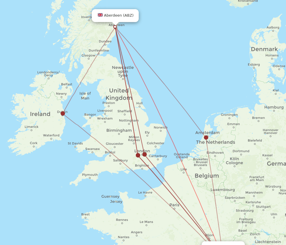 ABZ-GVA flight routes