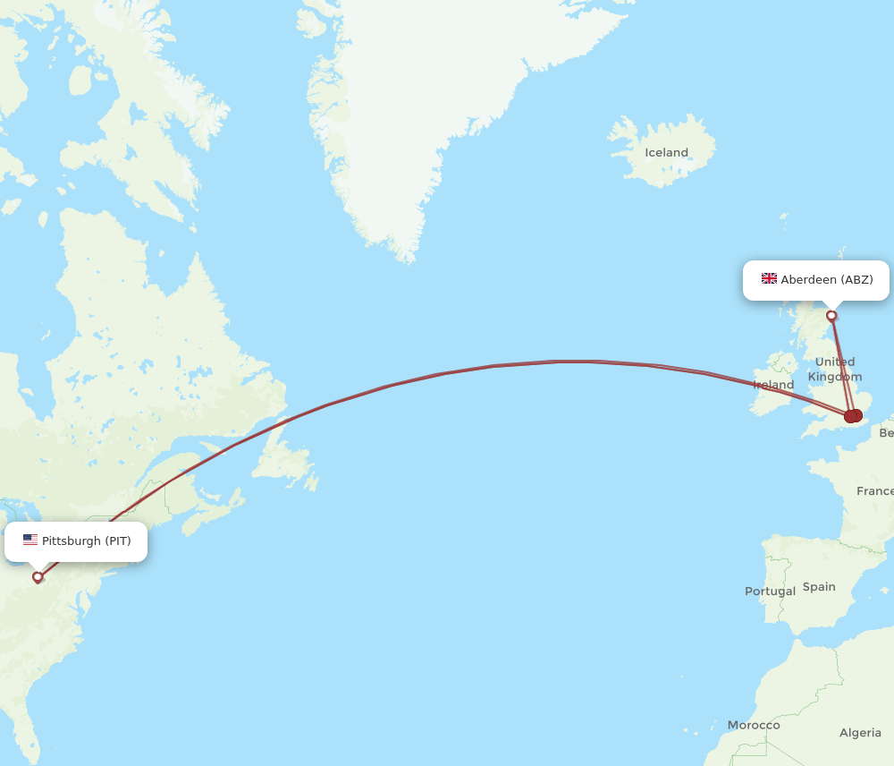 ABZ-PIT flight routes