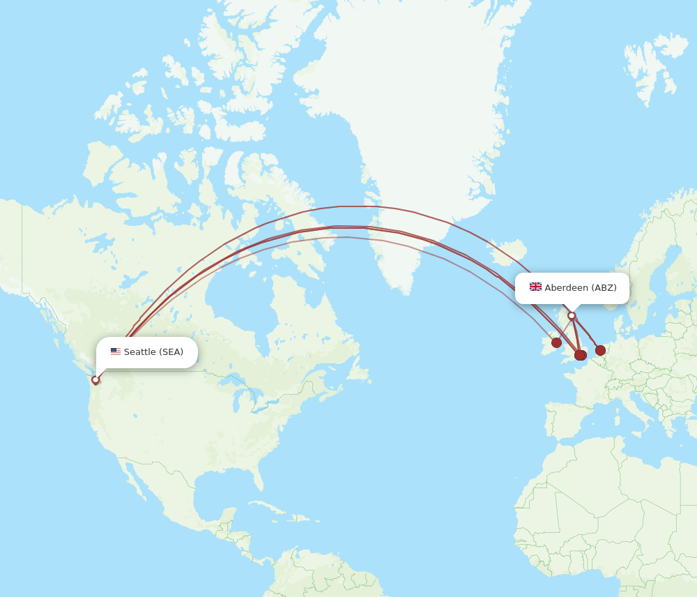 ABZ-SEA flight routes