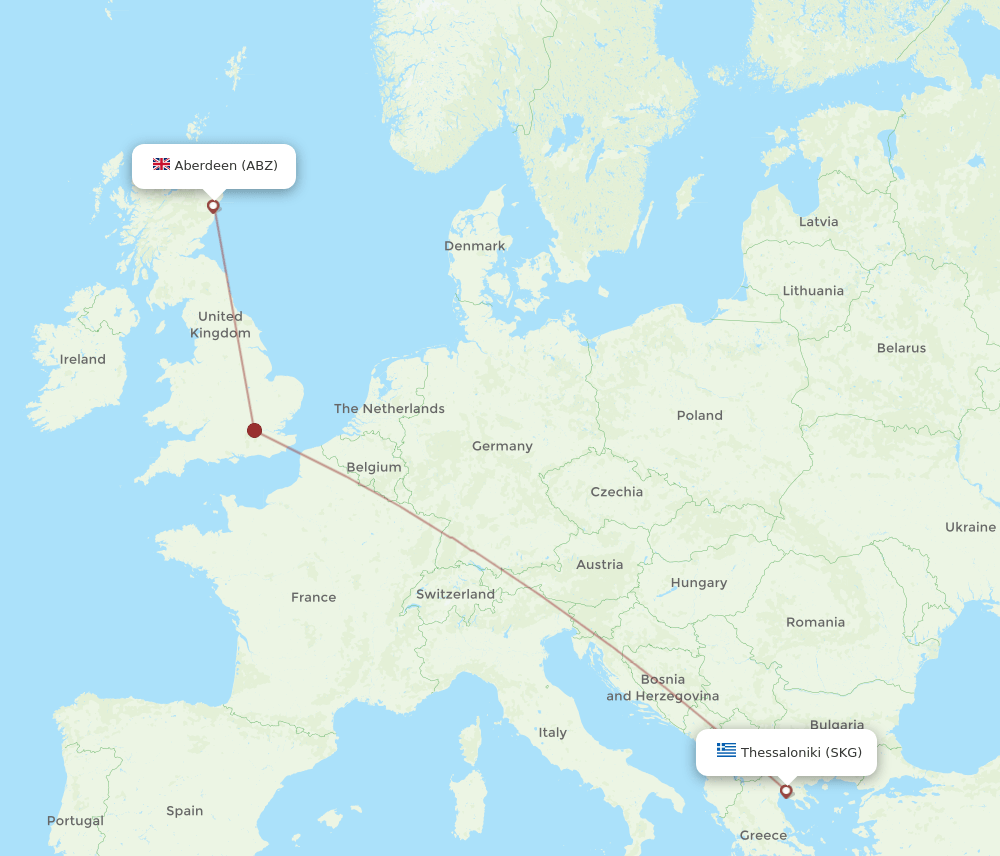 ABZ-SKG flight routes