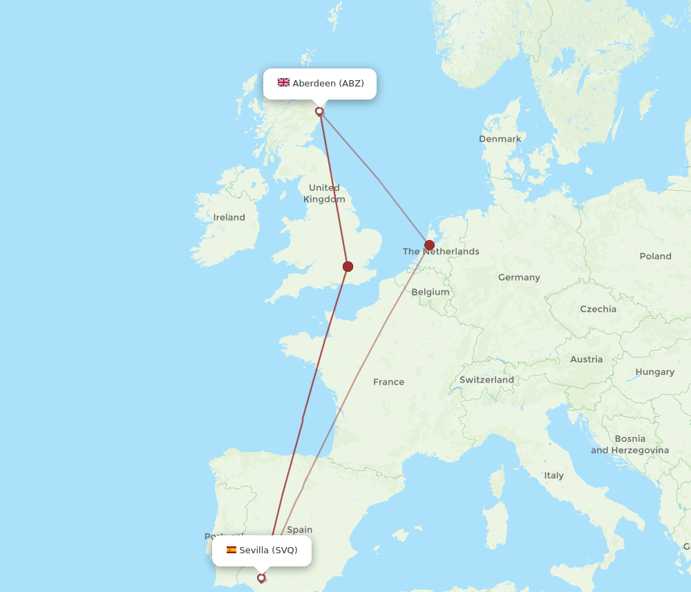ABZ-SVQ flight routes