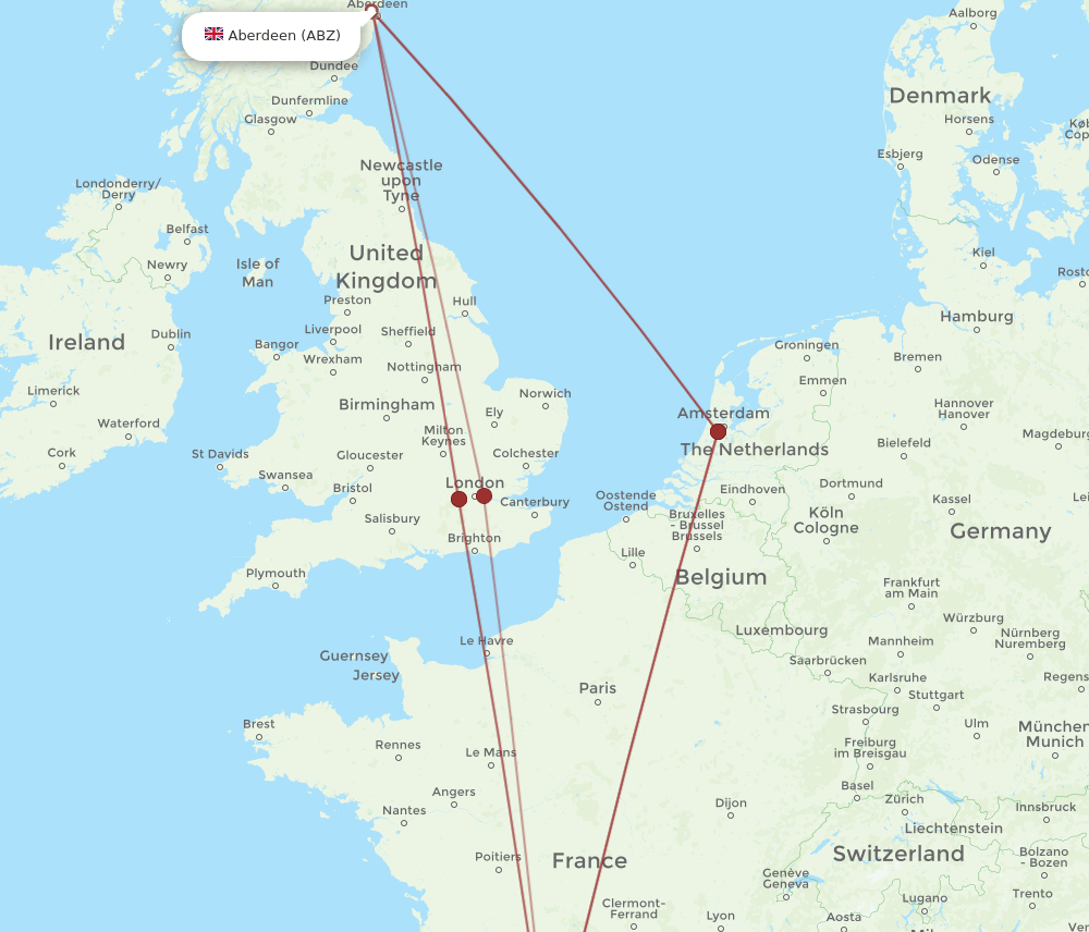 ABZ-TLS flight routes
