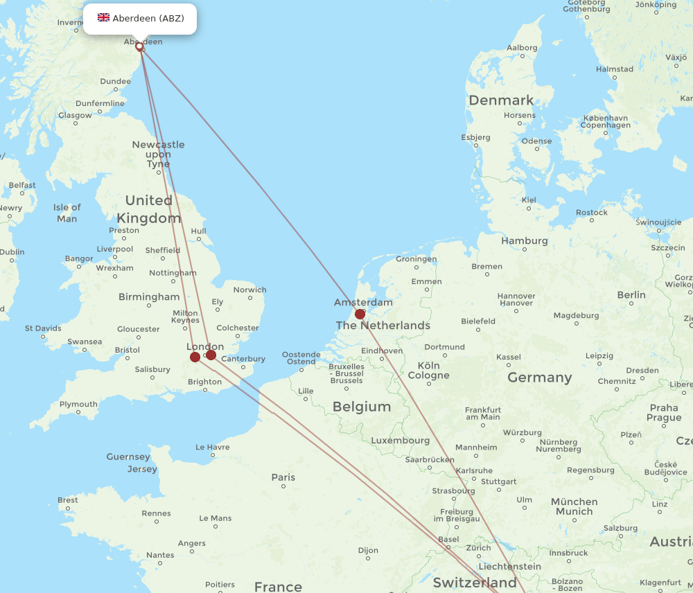 ABZ-VRN flight routes