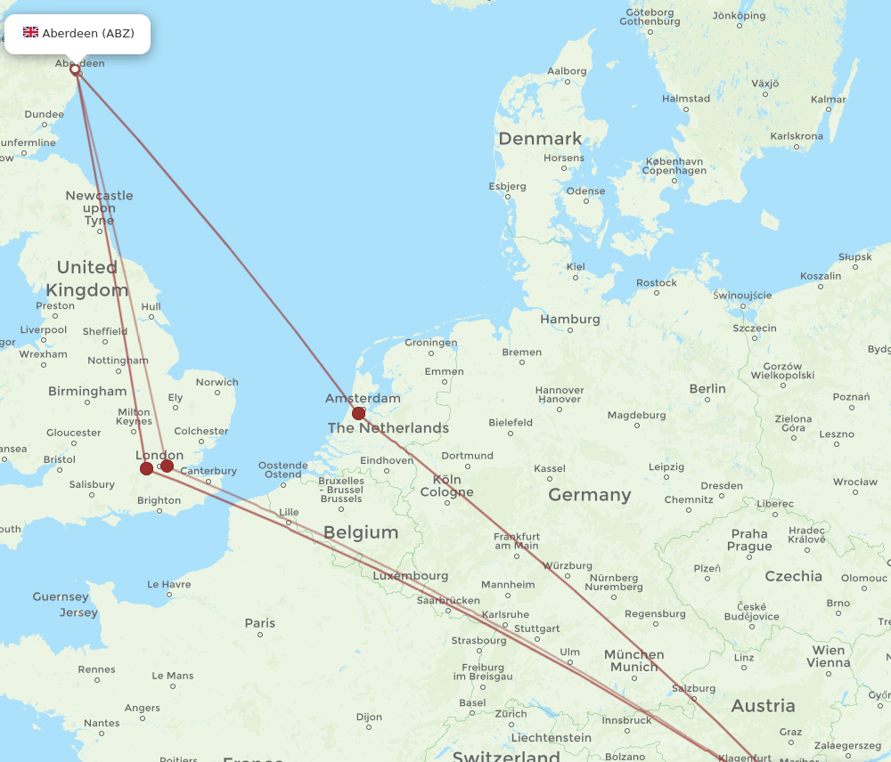 ABZ-ZAG flight routes