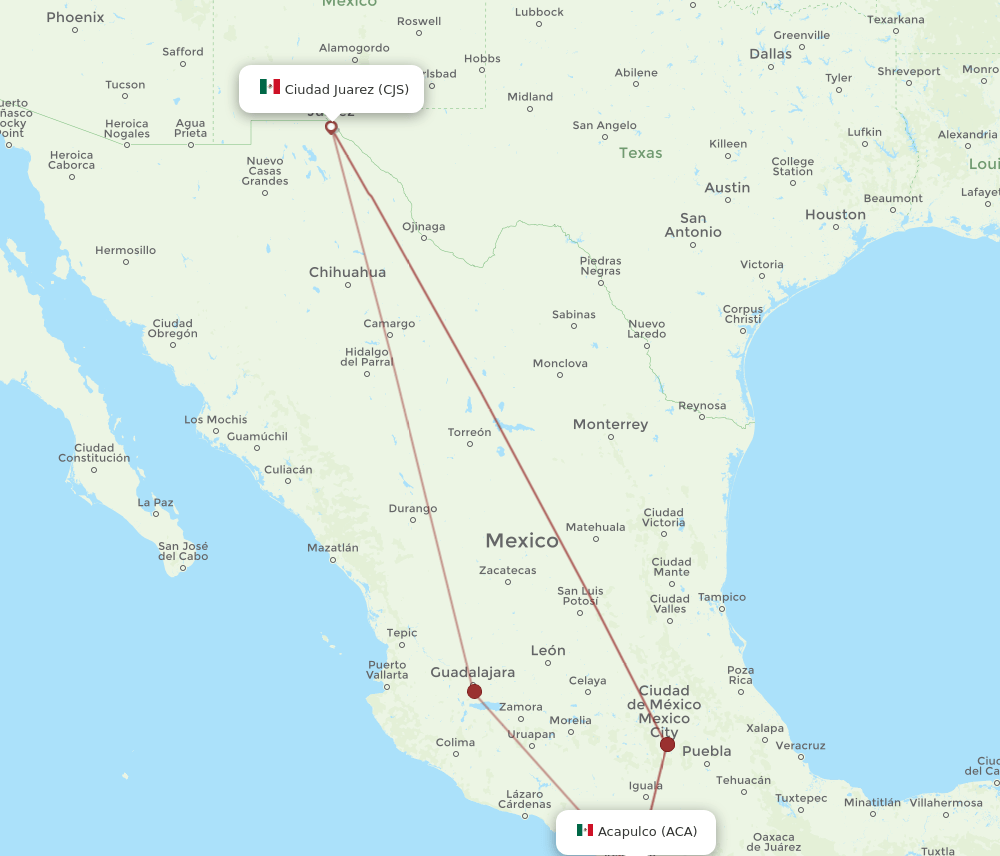 ACA-CJS flight routes