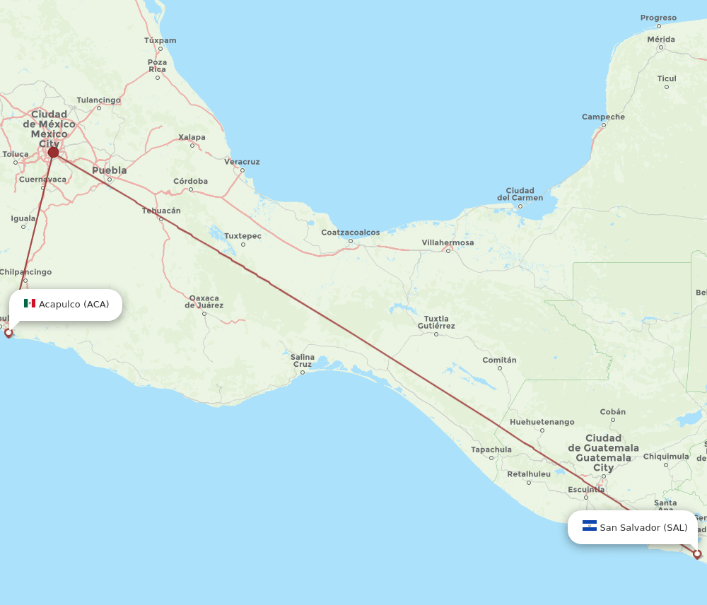 ACA-SAL flight routes