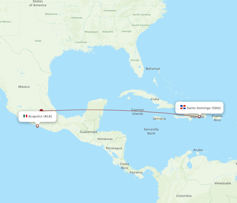 ACA-SDQ flight routes