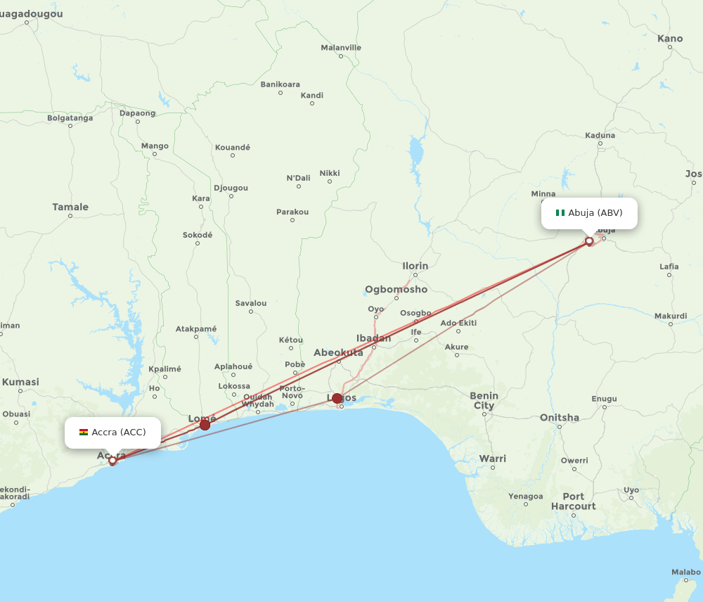 ACC-ABV flight routes