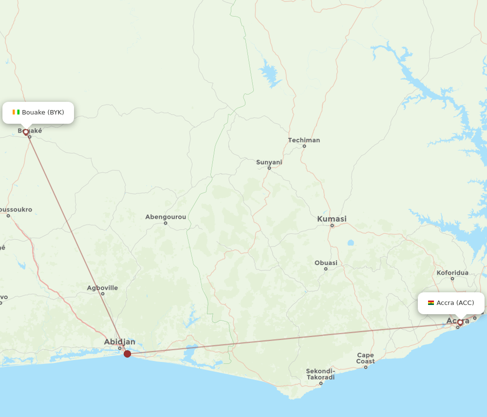 ACC-BYK flight routes