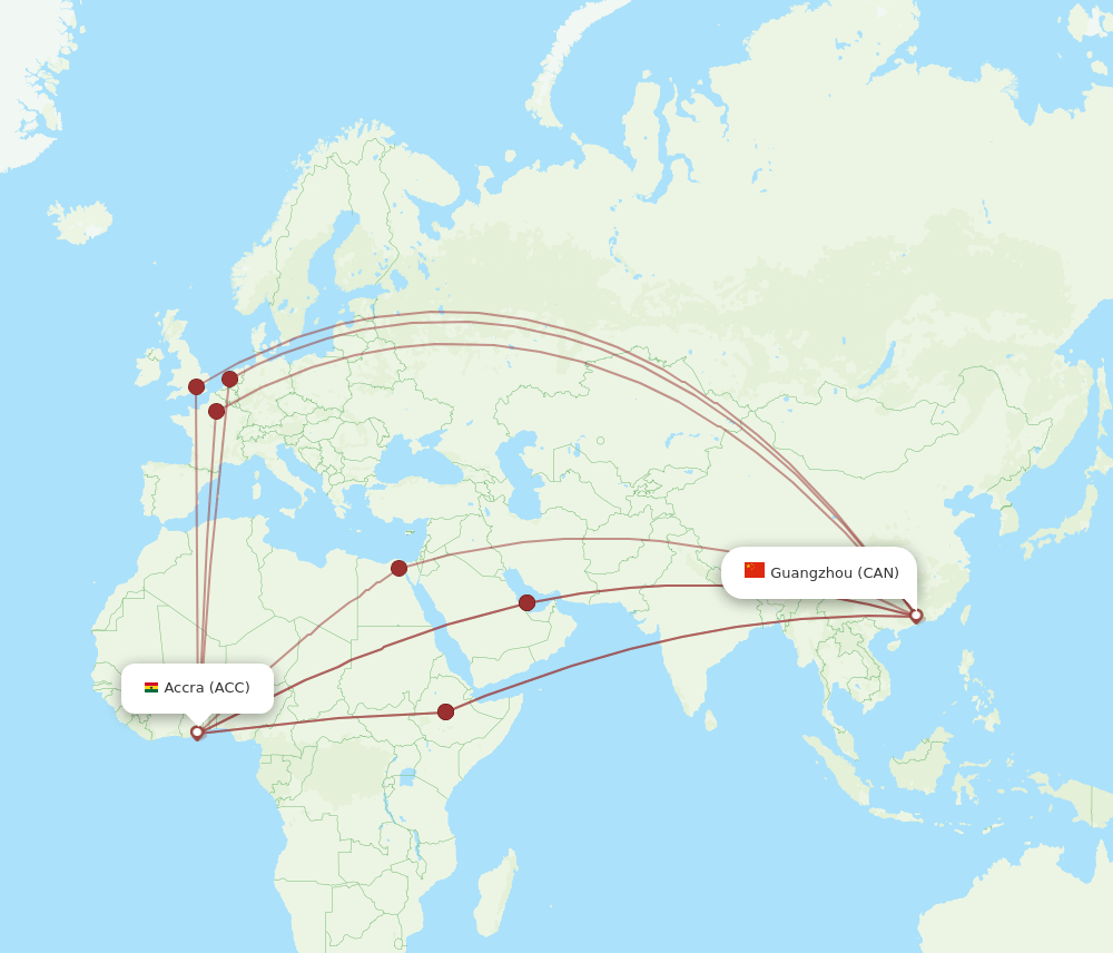 ACC-CAN flight routes
