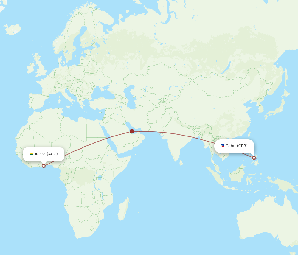 ACC-CEB flight routes