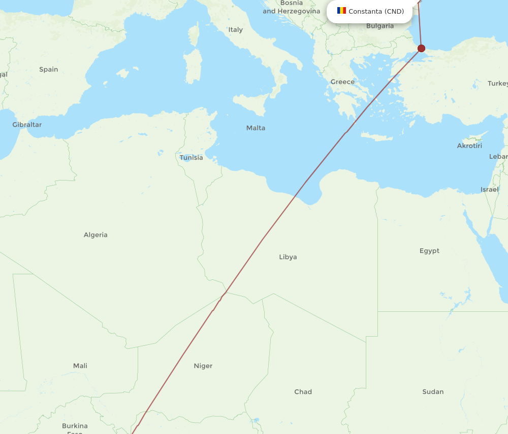ACC-CND flight routes