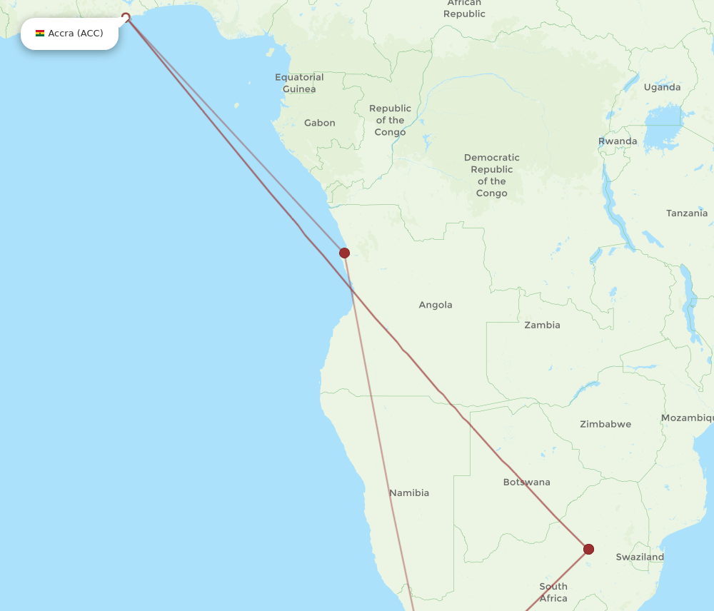ACC-CPT flight routes