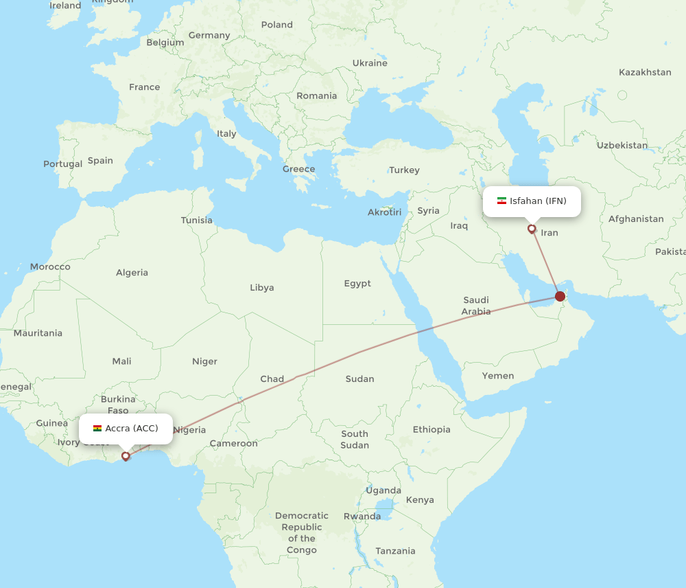 ACC-IFN flight routes