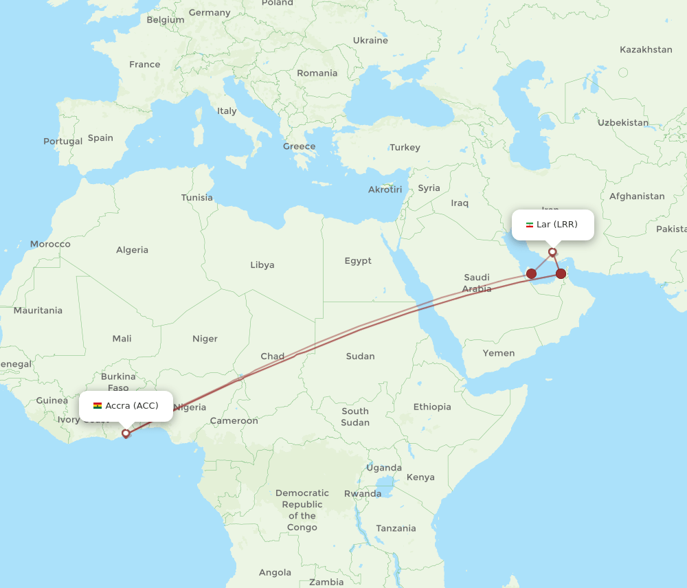 ACC-LRR flight routes