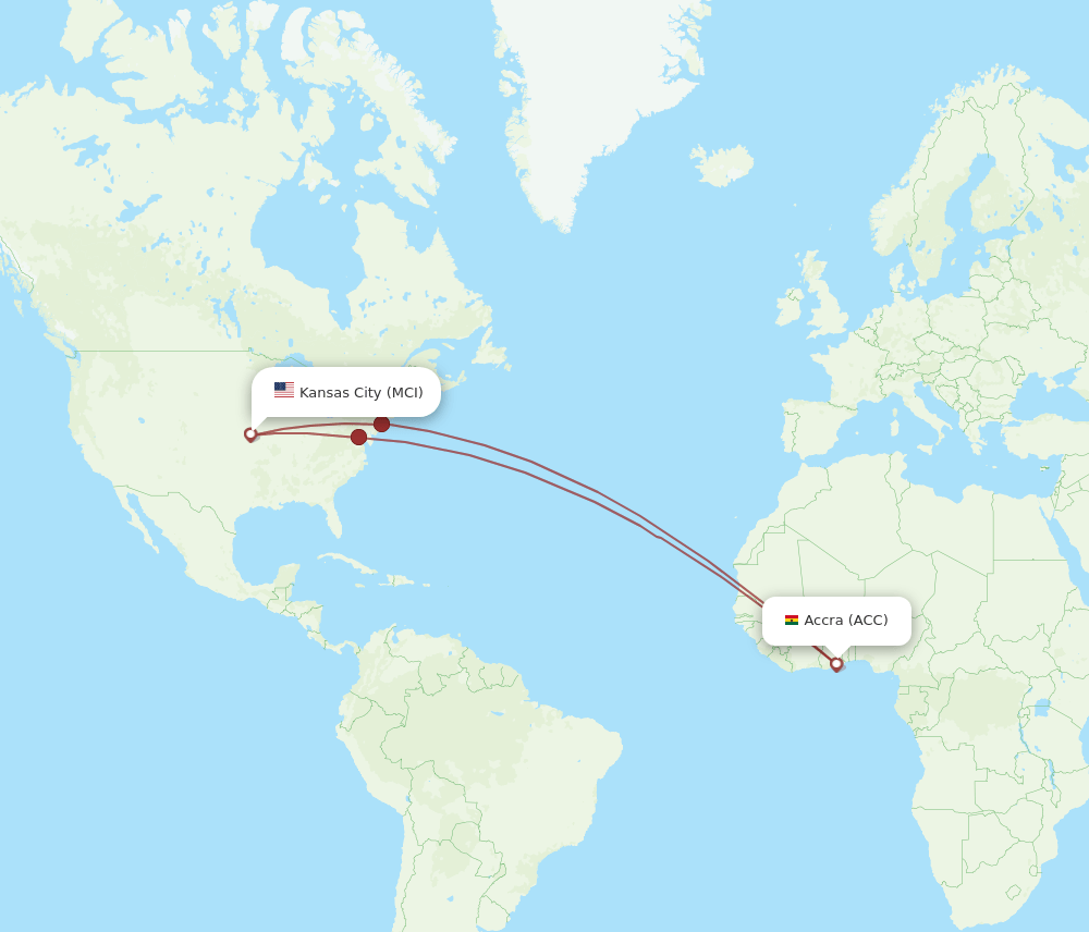 ACC-MCI flight routes