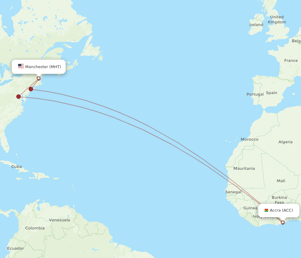 ACC-MHT flight routes