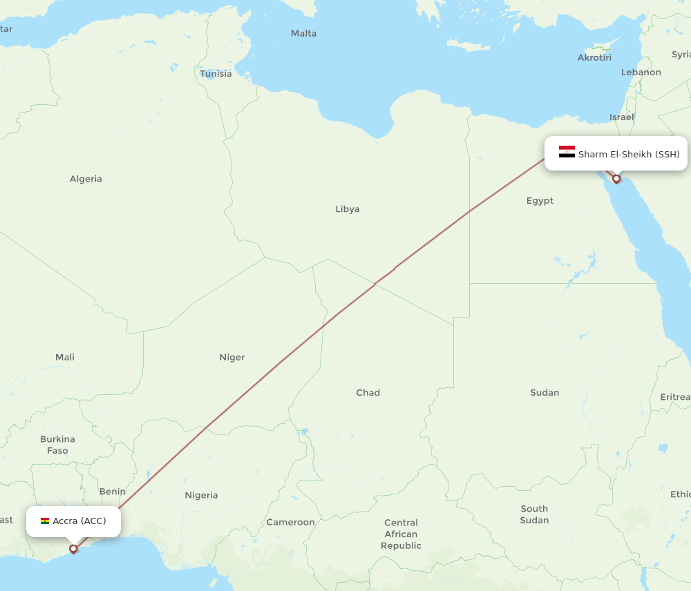 ACC-SSH flight routes