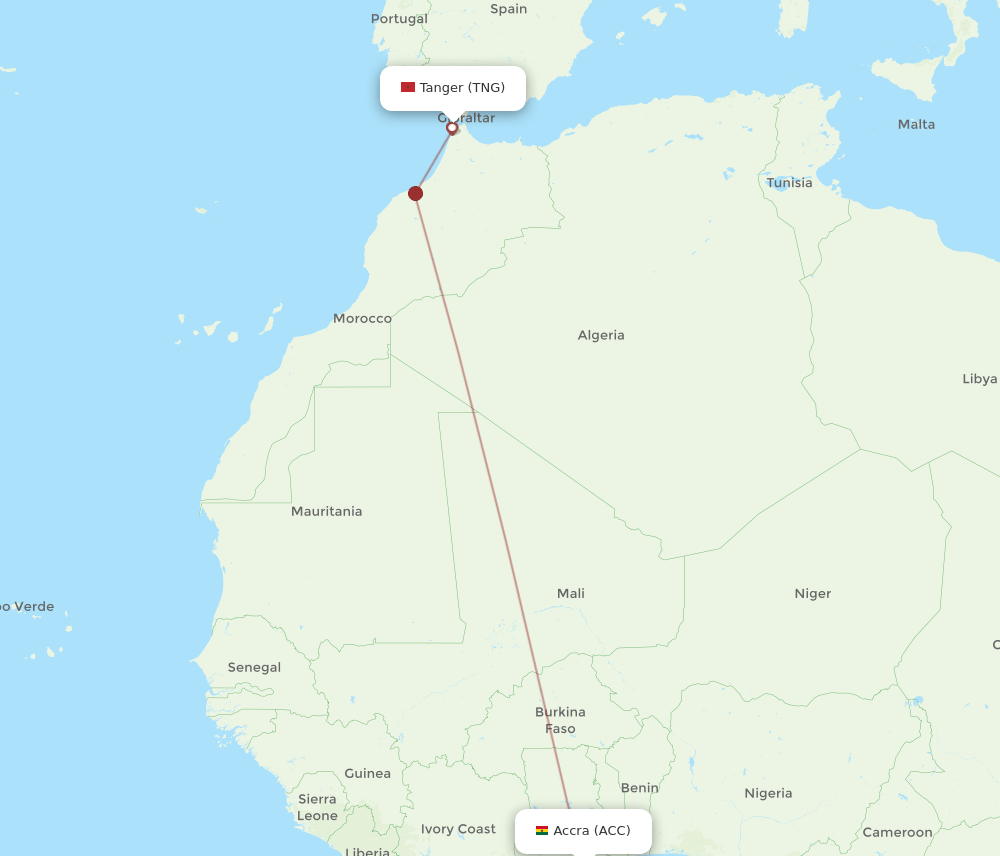 ACC-TNG flight routes
