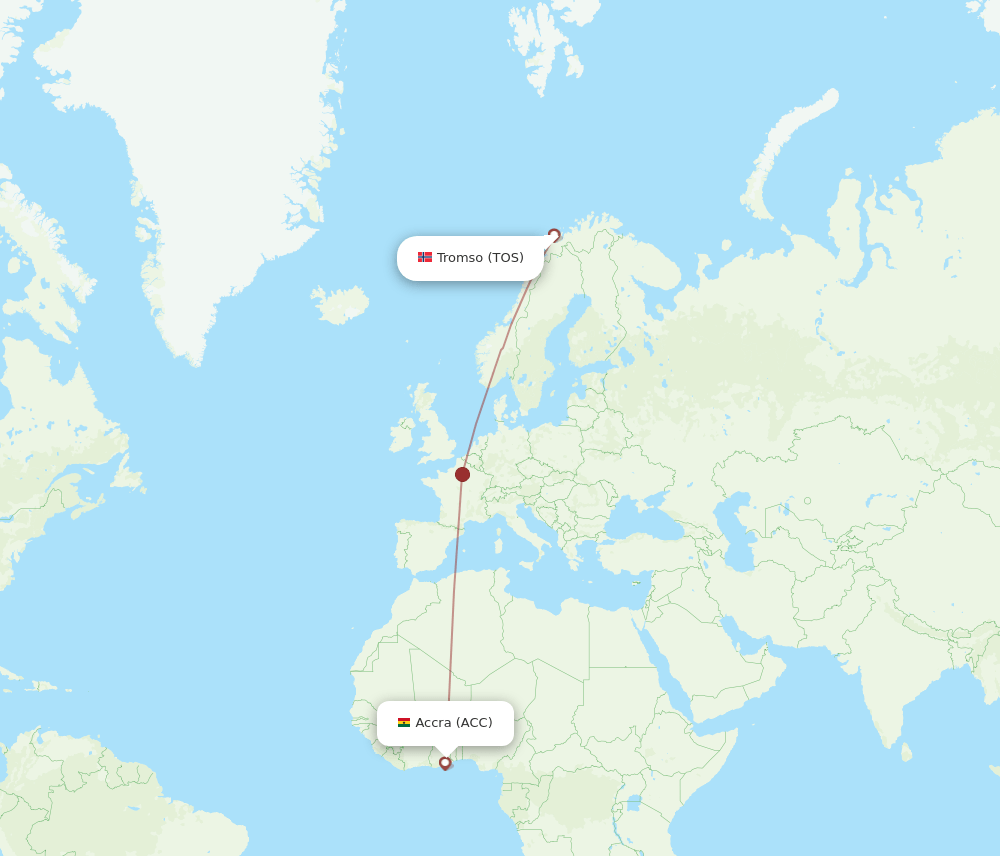ACC-TOS flight routes