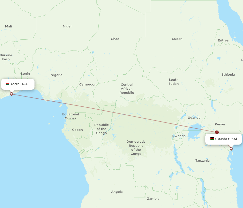 ACC-UKA flight routes
