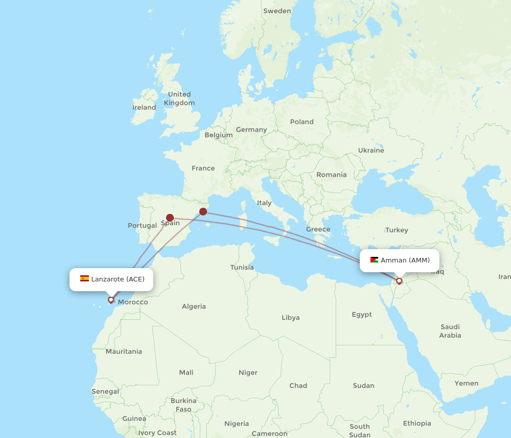 ACE-AMM flight routes