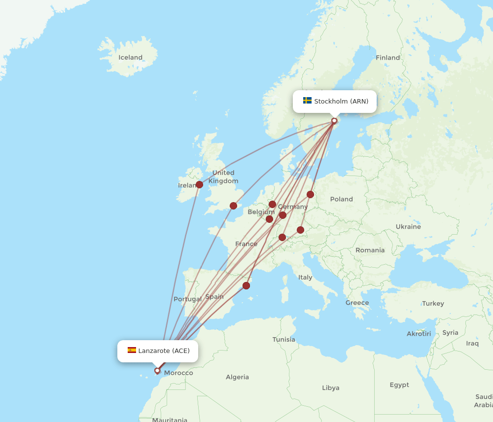 ACE-ARN flight routes
