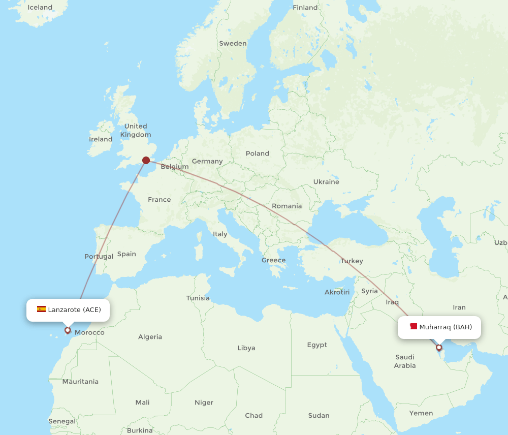 ACE-BAH flight routes