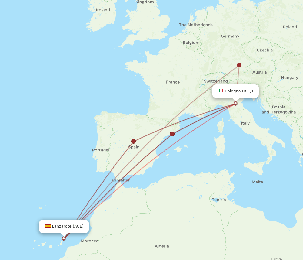 ACE-BLQ flight routes