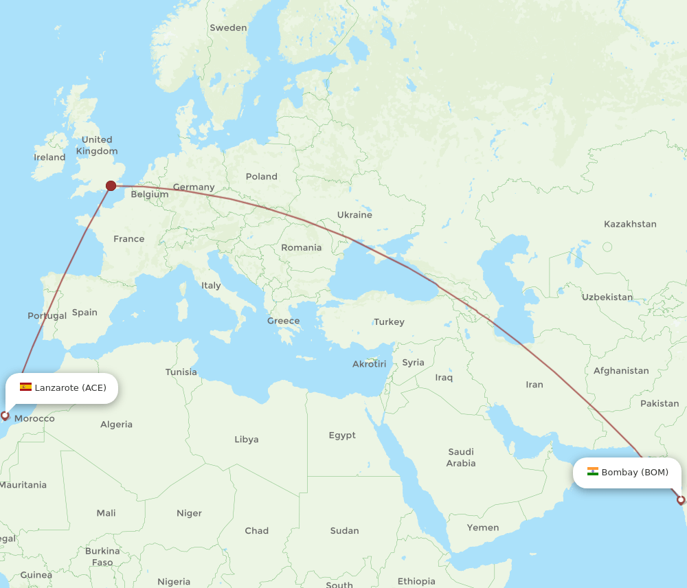 ACE-BOM flight routes