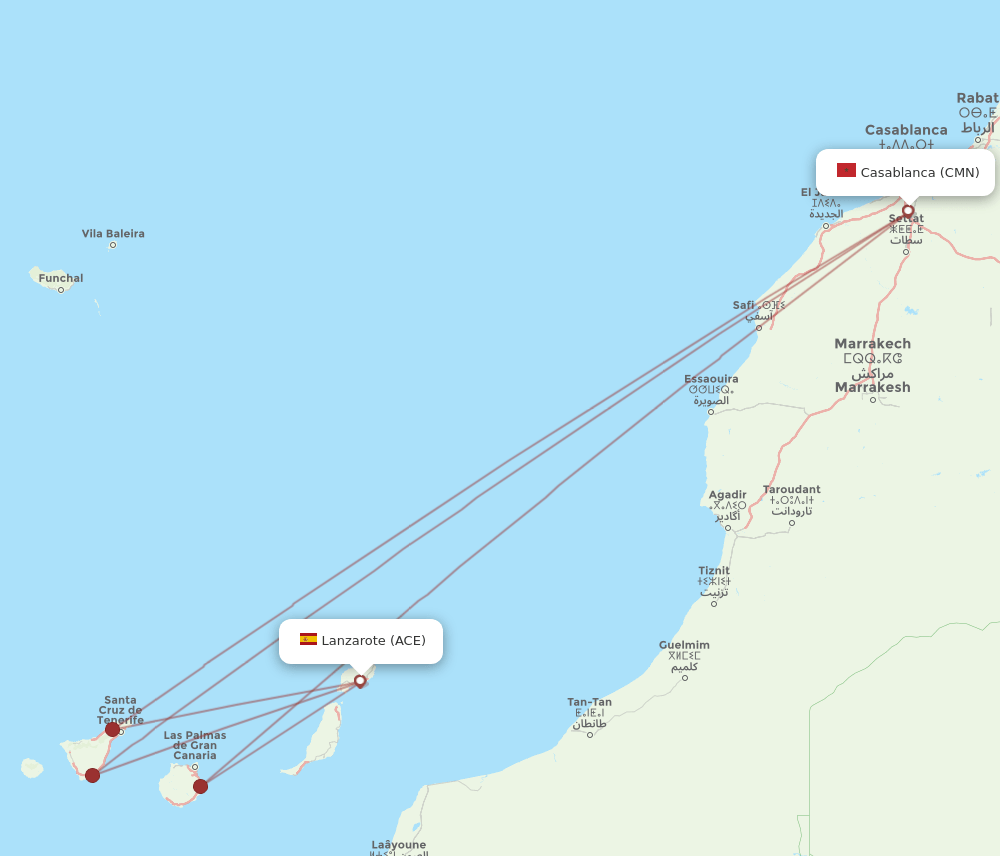 ACE-CMN flight routes
