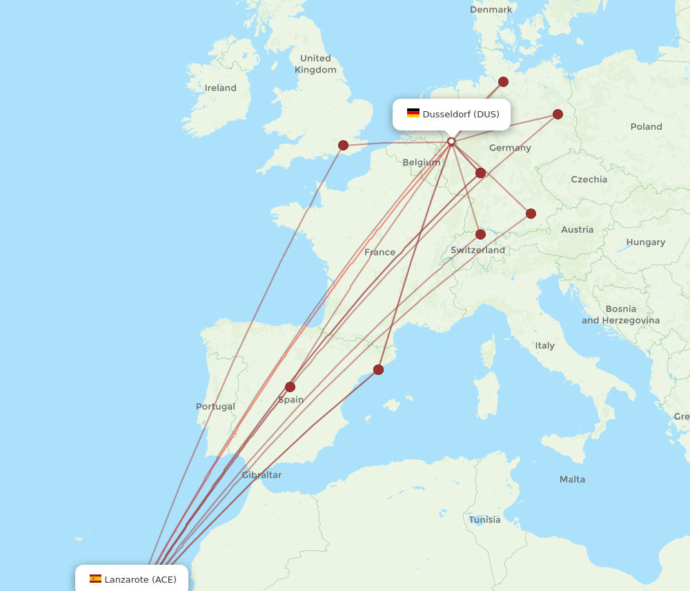 ACE-DUS flight routes