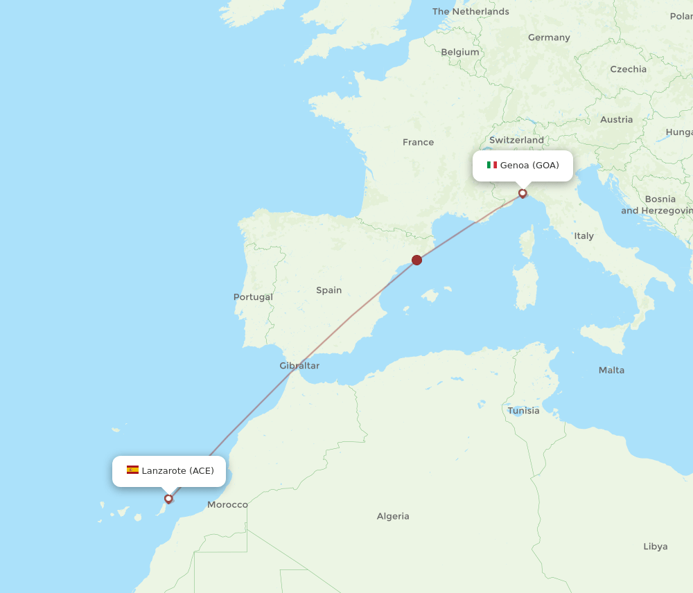 ACE-GOA flight routes