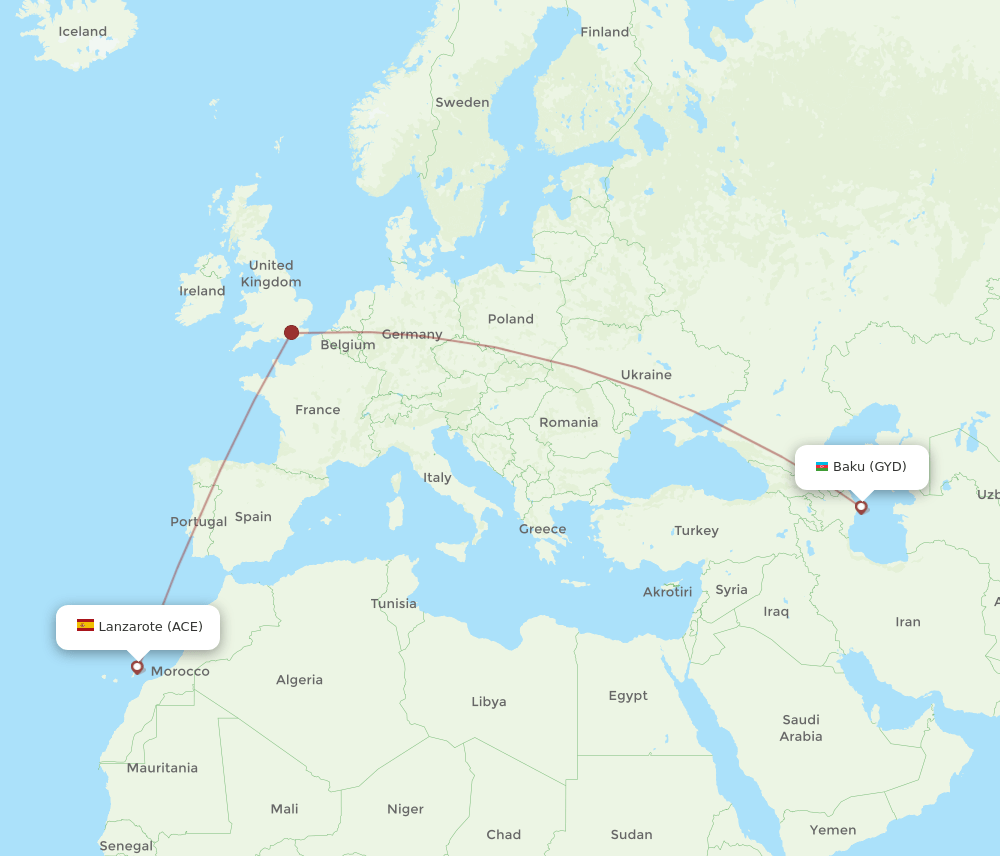 ACE-GYD flight routes